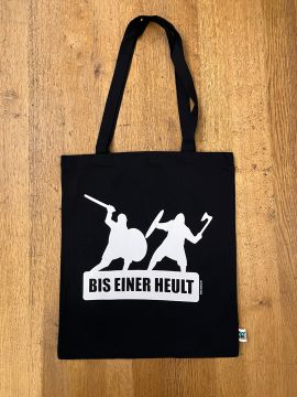 Stoffbeutel "Bis einer heult" - Wikingermotiv