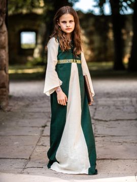 Kinderkleid "Piccolina" grün-natur