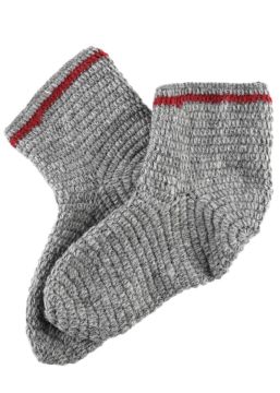 Wollsocken grau