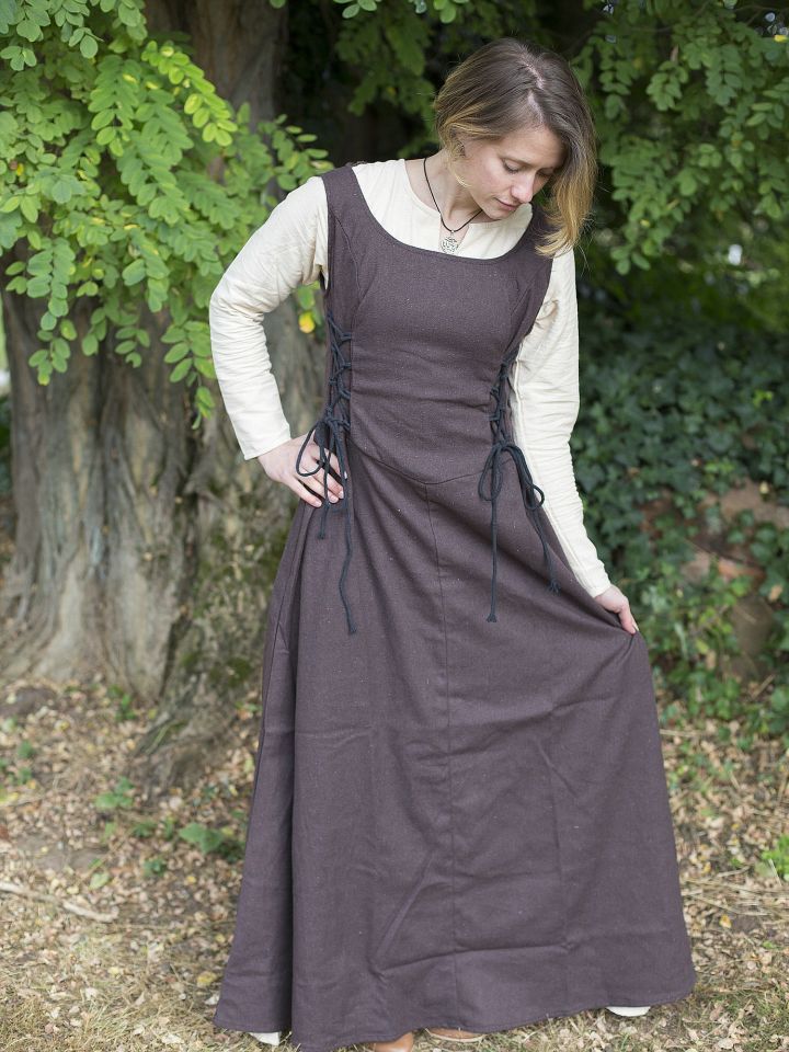 Ärmelloses Trägerkleid Uma braun