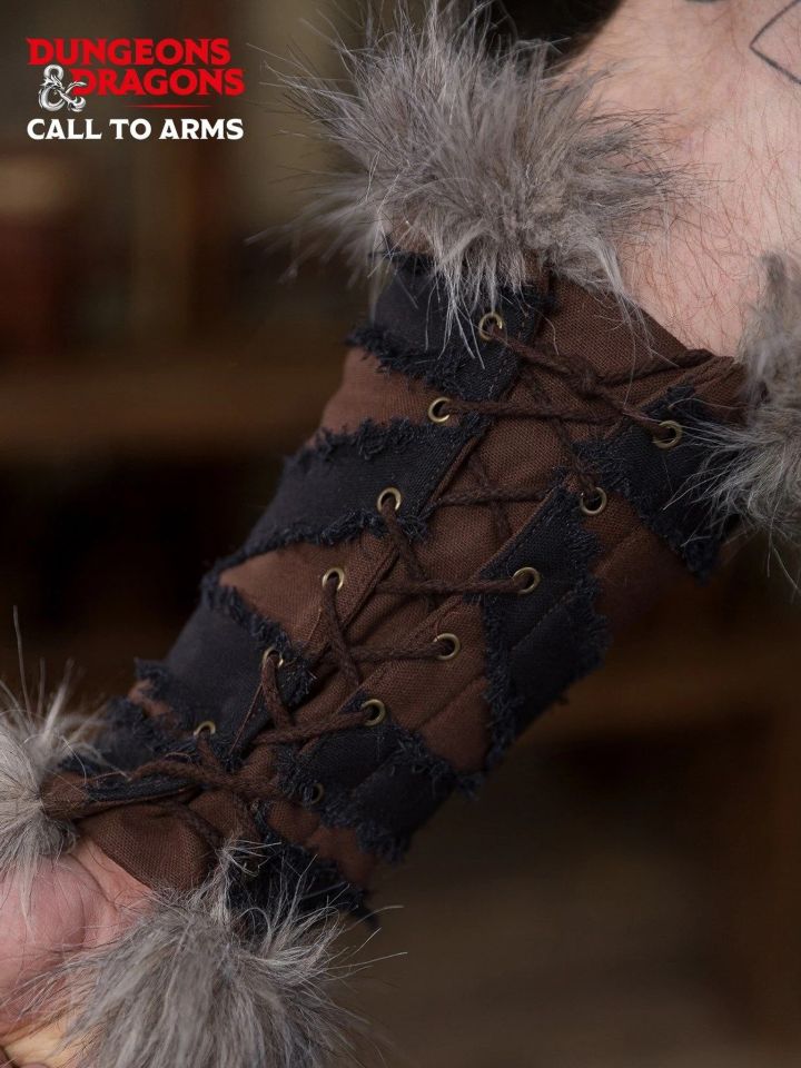 D&D Barbaren Armschützer braun-schwarz S/M 2