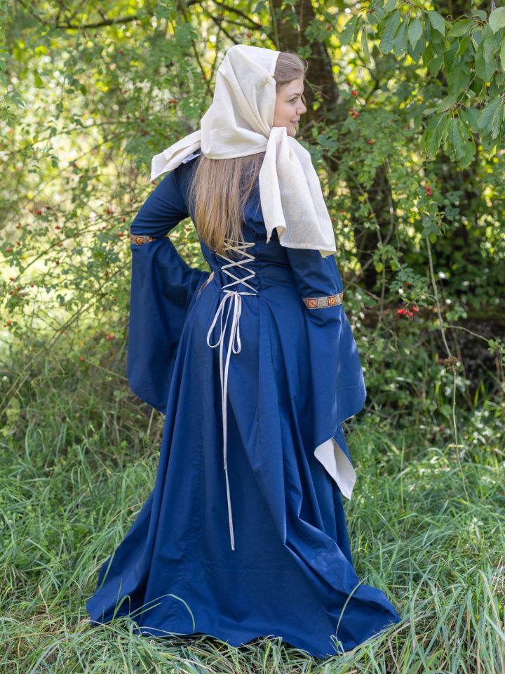 Mittelalterkleid Rahel in blau 2