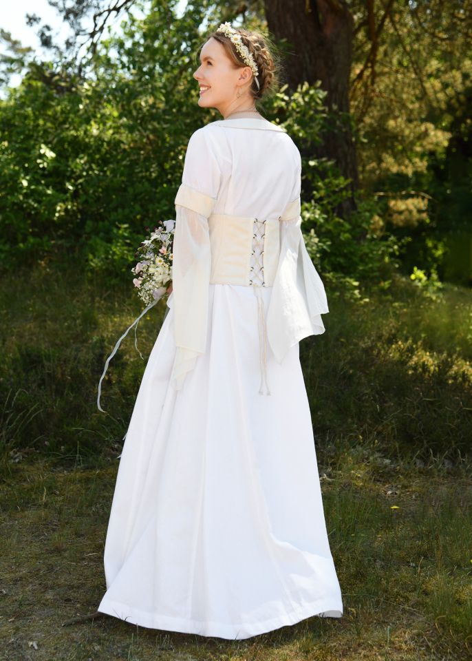 Hochzeitskleid mit Korsage weiß/natur 2