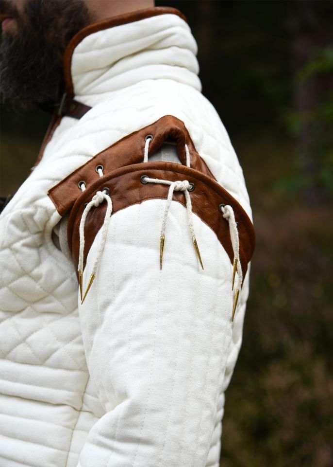 Langer Gambeson mit abnehmbaren Ärmeln braun-natur 2