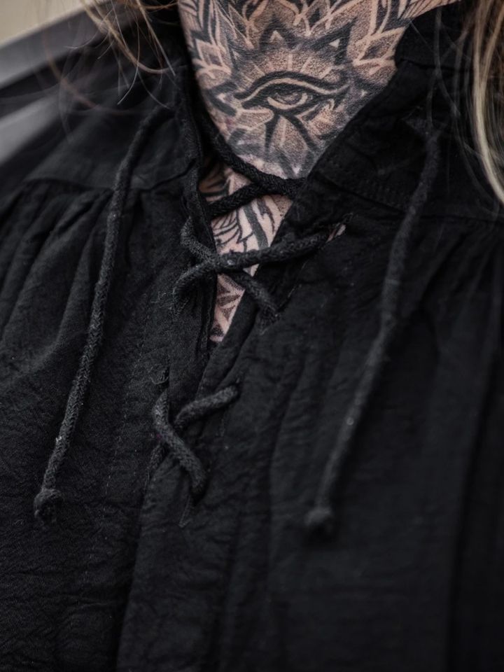 Mittelalterhemd schwarz XL 3
