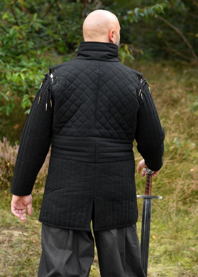 Langer Gambeson mit abnehmbaren Ärmeln schwarz 3