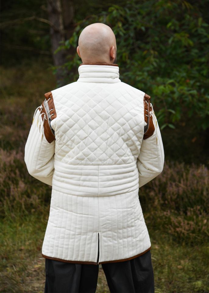 Langer Gambeson mit abnehmbaren Ärmeln braun-natur 3