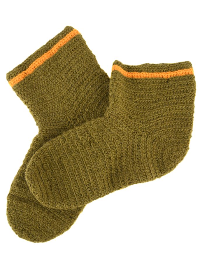 Wollsocken grün 3