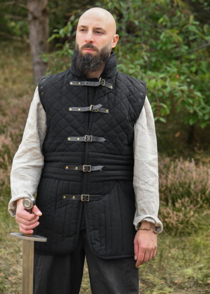 Langer Gambeson mit abnehmbaren Ärmeln schwarz 4