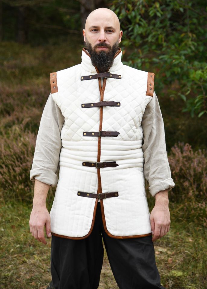 Langer Gambeson mit abnehmbaren Ärmeln braun-natur 4