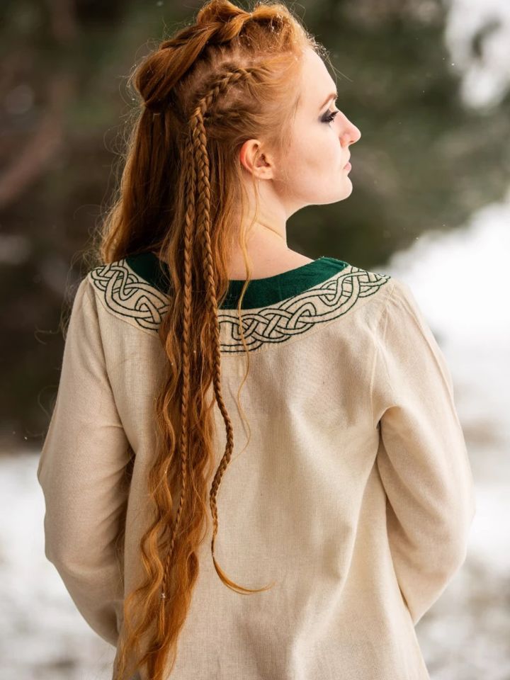 Wikingerkleid Lagertha natur-grün 5