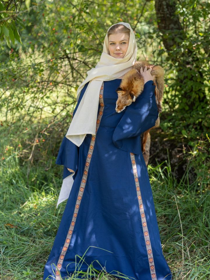 Mittelalterkleid Rahel in blau 5