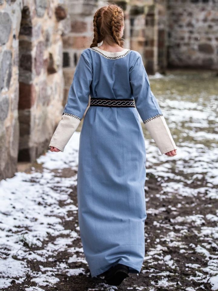 Wikingerkleid Freya taubenblau S 7